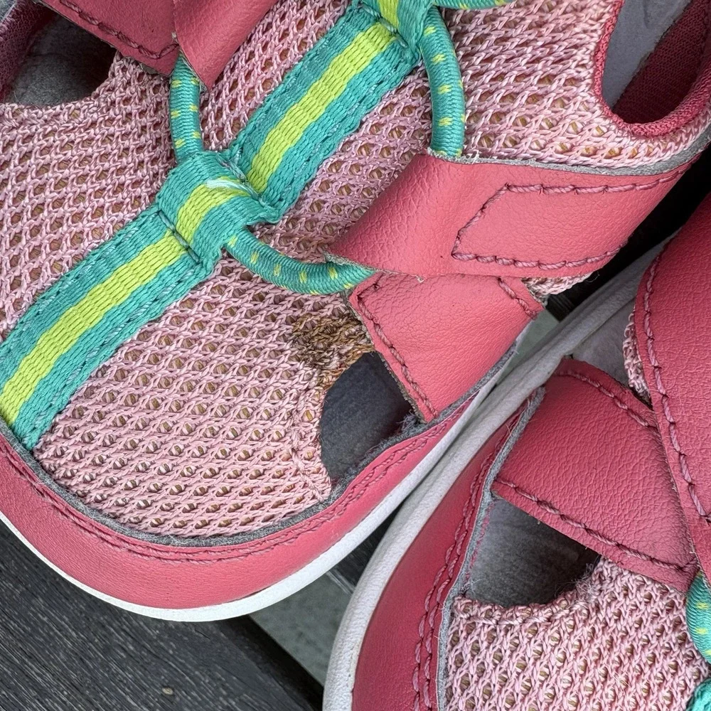 Columbia Kids 13 Pink Techsun Wave Sandals Gorpcore Hiking Water Shoes Hook Loop
